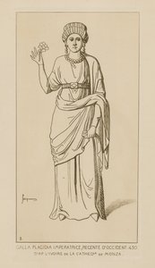 Galla Imperial Placidia，西方摄政，430。从蒙扎大教堂的象牙。 作者 拉斐尔·雅克敏（Raphael Jacquemin）