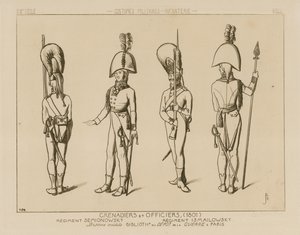 俄罗斯掷弹兵和军官，1801年 作者 拉斐尔·雅克敏（Raphael Jacquemin）