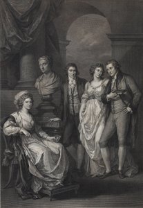 凯瑟琳-彼得罗夫娜-巴里亚廷斯卡娅1750-1811年的家庭画像，她是荷尔斯泰因-贝克的公主，1793年。 作者 拉斐尔摩根