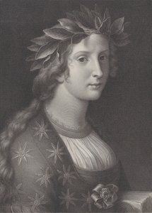 诗歌，一个戴着桂冠的女人，1827年