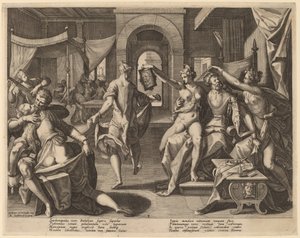 嫔妃中的萨达纳帕鲁斯，1589年。
