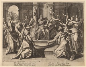 所罗门被他的妻子们引向偶像崇拜，1589年。