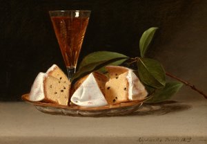 葡萄干蛋糕静物 作者 拉斐尔·皮尔（Raphaelle Peale）