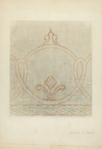 壁画修复图，约1940年。 作者 雷蒙德·E·诺布尔
