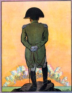 拿破仑一世（1769-1821 年）在圣赫勒拿岛上的肖像。拿破仑一世在圣赫勒拿岛（Sainte Helene）上，选自《Nos-Gloires-Nationales》，约 1920 年（雕刻）