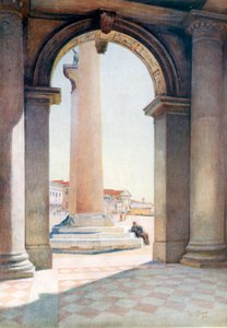 Riva Degli Schiavoni（彩色石版画）