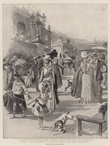 蒙特卡洛露台上的愚蠢与时尚（石版画） 作者 雷金纳德·托马斯·克利弗