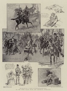 在布什维尔德与帝国骑兵队（石版画） 作者 雷金纳德·托马斯·克利弗