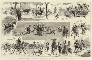 英国人在埃及，开罗季节的健身房（石版画） 作者 雷金纳德·托马斯·克利弗