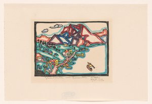 Gmünder See mit Traunstein（实物上的原标题） 作者 Reijer Stolk（艺术家签名）