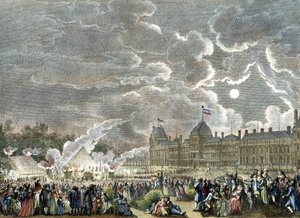 为 1792 年殉难者举行的仪式。1794-1804（雕刻） 作者 莱纳文克斯