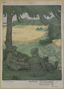 画家观察自然，《Die Jugend》插图 作者 莱因霍尔德·马克斯·艾希勒