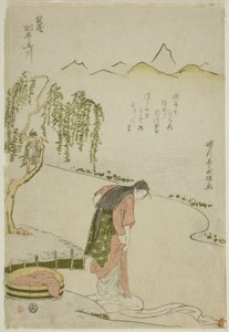 武藏省的长府宝石河（武藏长府之玉川），选自《六条宝石河》无标题系列