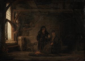托比亚斯的妻子与山羊 作者 伦勃朗