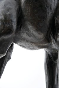 降低头部的大型长颈鹿，模型于1909-10，铸造于1913年之前（青铜）（另请参阅3084917-43） 作者 伦勃朗·布加迪