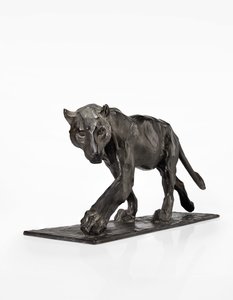 豹行走，后腿抬高，c.1904（涂青铜） 作者 伦勃朗·布加迪