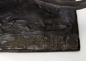 豹行走，后腿抬高，c.1904（涂青铜） 作者 伦勃朗·布加迪