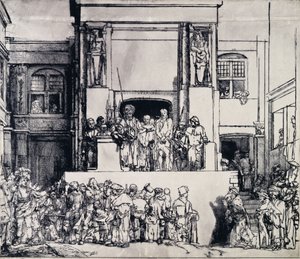 基督献给人民，1655年 作者 伦勃朗·范·赖恩