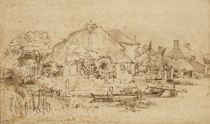 1650年？-53运河旁的小屋 作者 伦勃朗·范·赖恩