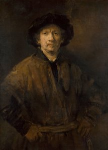 ““大型自画像”（大型自画像） 伦勃朗·范·莱恩（Rembrandt van Rhijn）（1606-1669）1652 年维也纳艺术史博物馆的绘画 作者 伦勃朗·范·赖恩