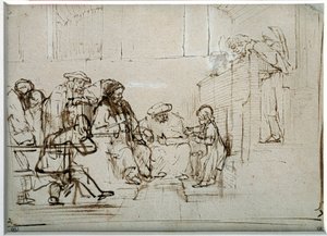 哈门斯·范·莱恩·伦勃朗（Harmensz Van Rijn Rembrandt，1606-1669 年）的《耶稣孩子与医生》 作者 伦勃朗·范·赖恩