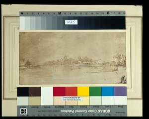 Kostverloren附近的Amstel，约1651-52（纸上水墨笔）。 作者 伦勃朗·哈门斯。范赖恩