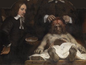 Jan Deyman博士的解剖课，1656年 作者 伦勃朗·范·赖恩
