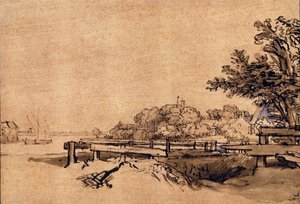 码头 作者 伦勃朗·范·赖恩