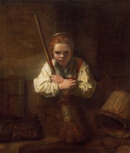 拿扫帚的女孩》，可能始于1646年1648年，完成于1651年