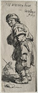 农民呼唤：非常寒冷，1634年。 作者 伦勃朗·范·赖恩