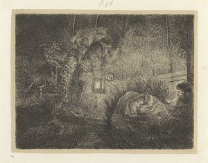 Aanbidding der herders: nachtstuk
八十五幅原创版画作品集（系列名称） 作者 伦勃朗·范·赖恩