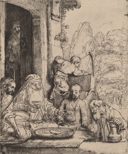 亚伯拉罕招待天使，1656年。 作者 伦勃朗·范·赖恩