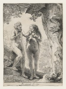 亚当和夏娃，1638年 作者 伦勃朗·范·赖恩