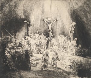 基督被钉在两个盗贼之间 三个十字架，1653年。 作者 伦勃朗·范·赖恩
