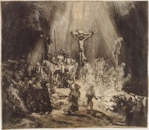 基督被钉在两个盗贼之间：The Three Crosses, 1653., 1653. 作者 伦勃朗·范·赖恩