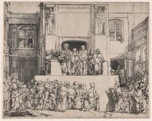 基督呈现给人民，1655年，1655年。 作者 伦勃朗·范·赖恩