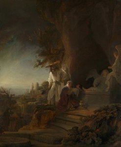 基督向抹大拉的马利亚显现Noli me tangere，1638年。 作者 伦勃朗·范·赖恩