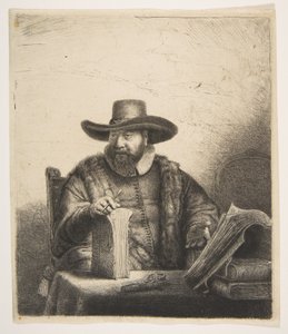 传教士Cornelis Claesz Anslo。 作者 伦勃朗·范·赖恩