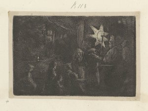 主显节：夜曲
Recueil de quatre-vingt-cinq estampes originales（系列名称） 作者 伦勃朗·范·赖恩