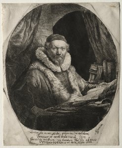 Jan Uytenbogaert，示威者传教士，1635年。 作者 伦勃朗·范·赖恩