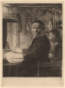 Lieven Willemsz van Coppenol：《小板》，约1658年。 作者 伦勃朗·范·赖恩