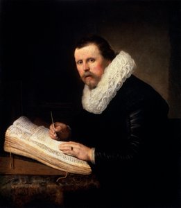 学者肖像，1631年。 作者 伦勃朗·范·赖恩