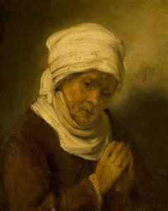 祈祷的女人，约1660年 作者 伦勃朗·范·赖恩