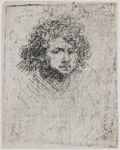 自画像，约1626-1629。 作者 伦勃朗·范·赖恩