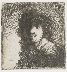 自画像》，约1627年。 作者 伦勃朗·范·赖恩