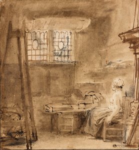 艺术家的工作室，1659年 作者 伦勃朗·范·赖恩