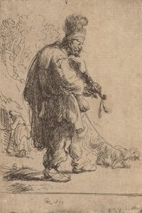 盲人提琴手》，1631年。 作者 伦勃朗·范·赖恩