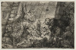 《马the割礼》，1654年。 作者 伦勃朗·范·赖恩