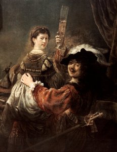 小酒馆伦布兰特和萨斯基亚的浪子，约1635年。 作者 伦勃朗·范·赖恩