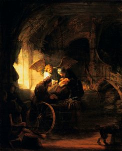 托比亚斯（Tobias）将视线归还给父亲，1636年 作者 伦勃朗·范·赖恩
